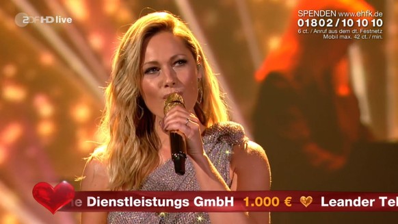 Helene Fischer bei ihrer letzten Performance.