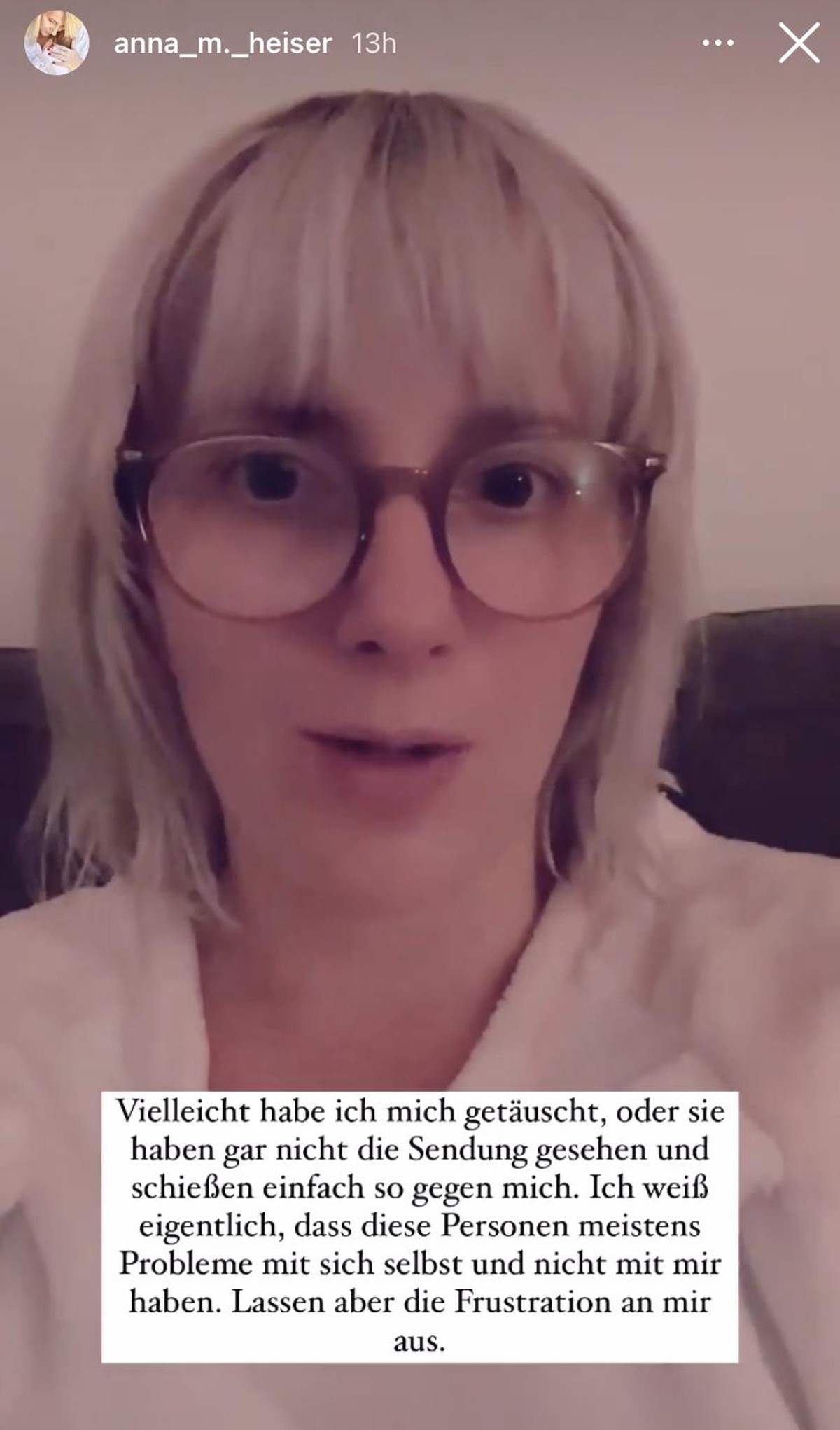 Anna thematisiert zudem die gerade erschienene Special-Sendung mit ihr und Mann Gerald.