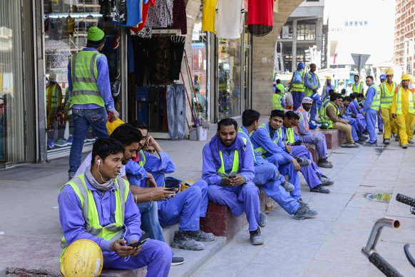 Qatar, Doha, construction boom for FIFA soccer world cup 2022 QATAR, Doha, Musheireb, construction boom for FIFA football world cup 2022 , the construction is done by migrant workers from all over the ...