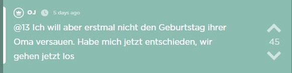 Oma geht vor. 

Er hat aber auch eine bestechende Logik.