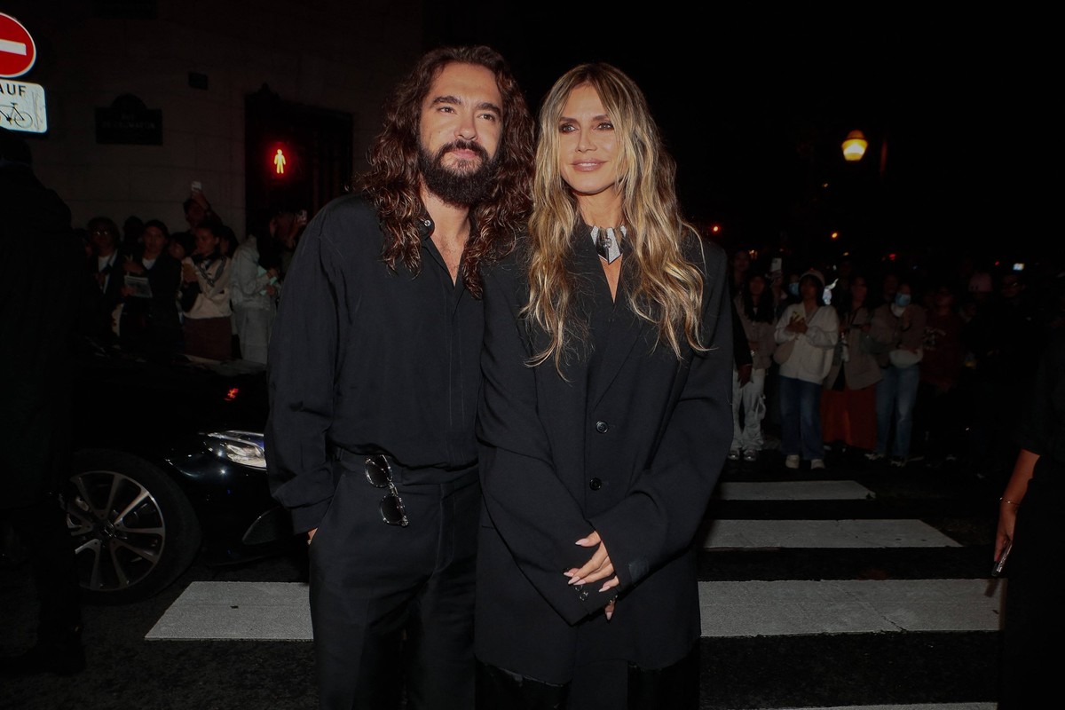 Arrivals at the Messika High Jewelry show Midnight Sun Opus II 2024 in Paris during fashion week on september 26th 2024 Heidi Klum and her husband Tom Kaulitz Arrivals at the Messika High Jewelry show ...