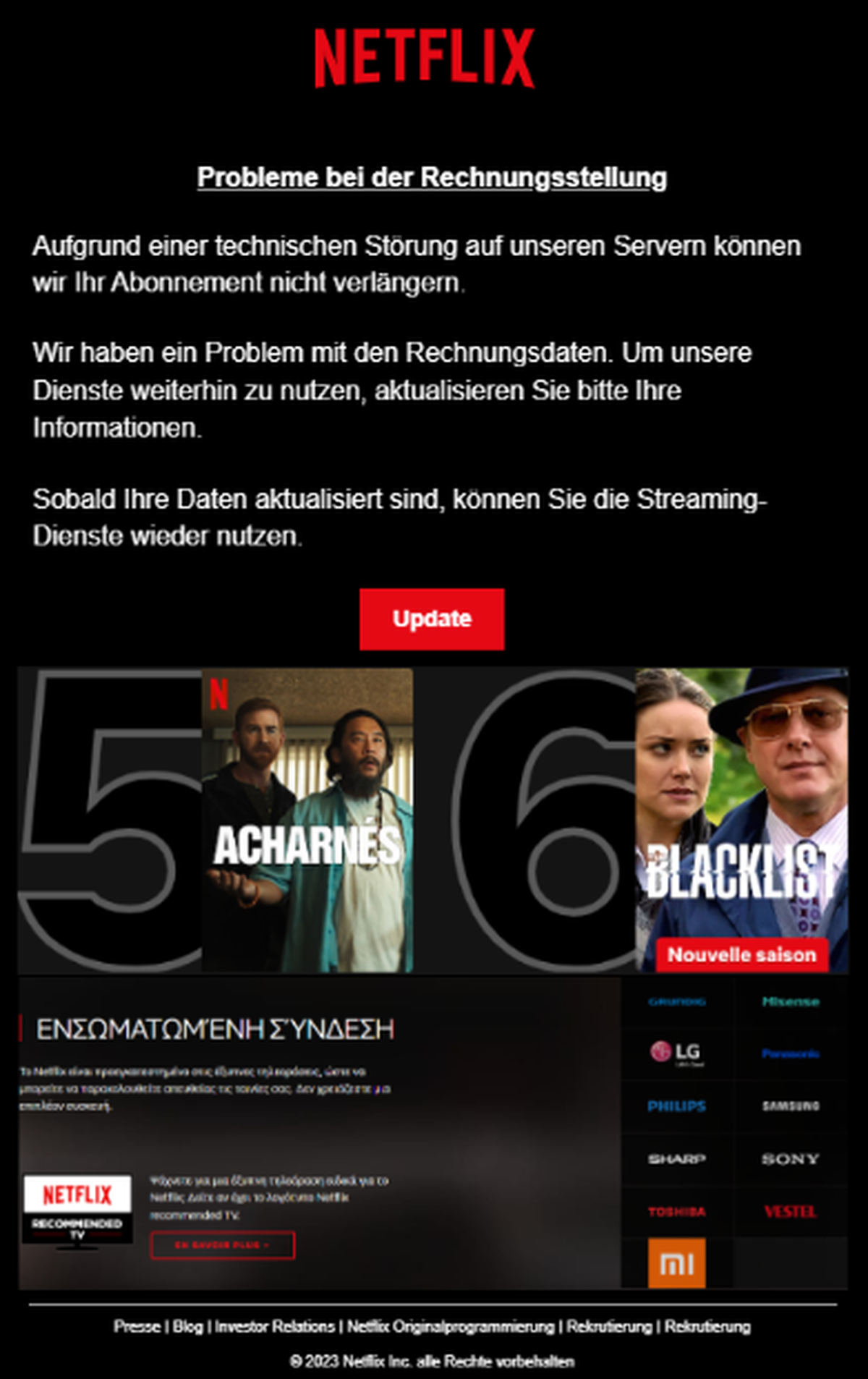 Die Verbraucherzentrale zeigt den Screenshot einer Betrüger-E-Mail.