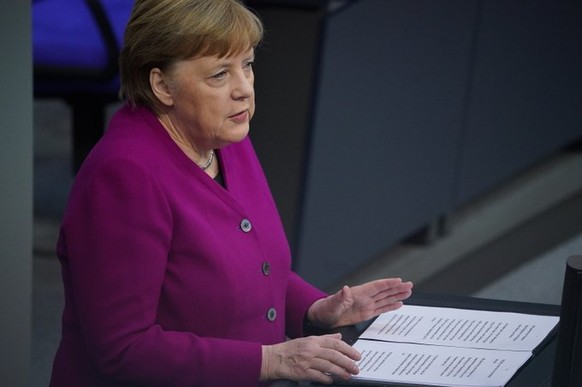 Bundeskanzlerin Merkel bei ihrer Regierungserklärung.