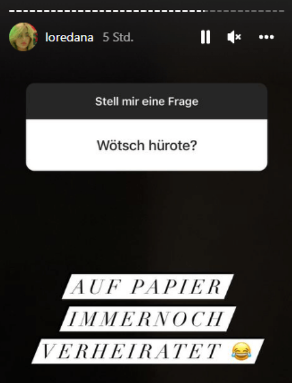 Auf Intsgram wurde die Frage Loredana "Willst du heiraten?" gestellt.