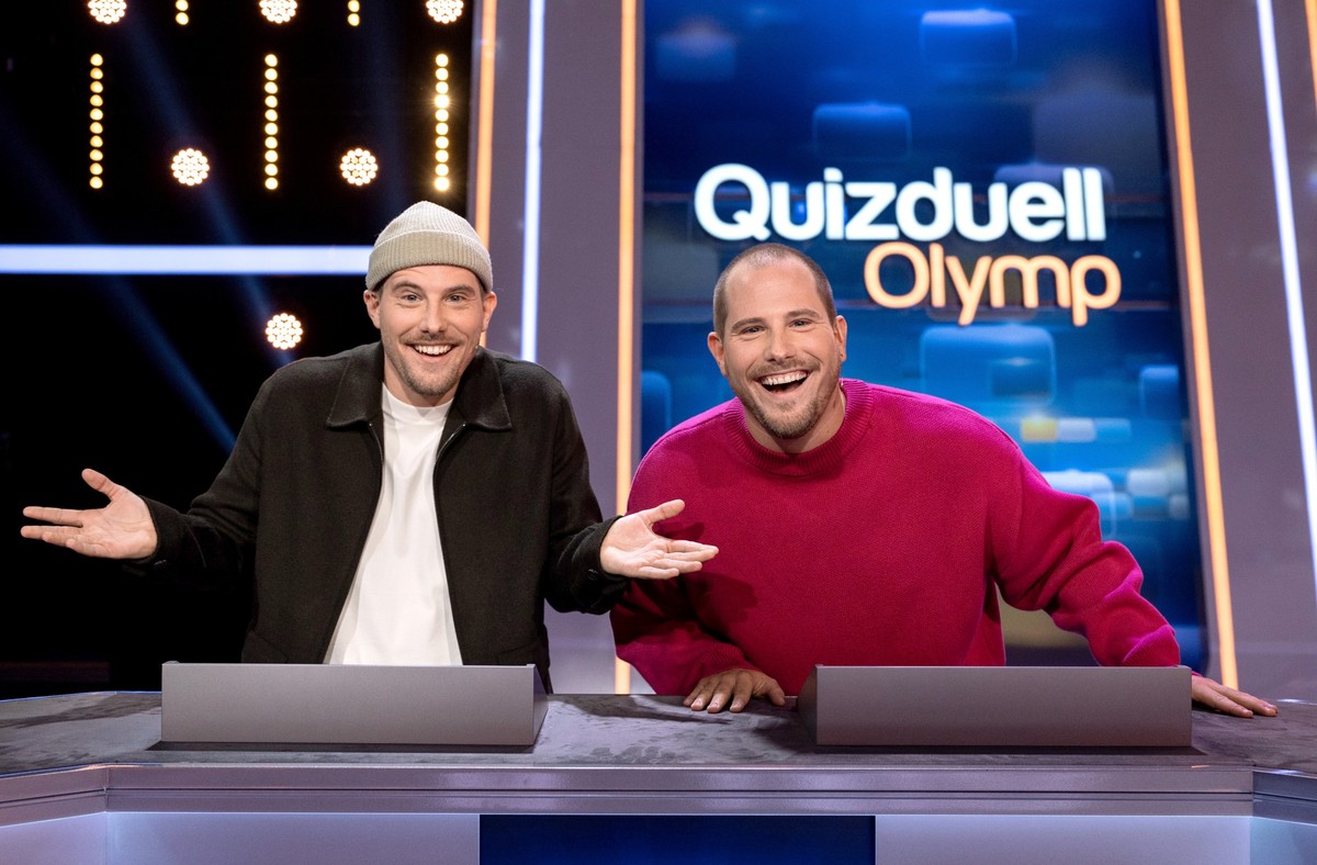 ARD QUIZDUELL-OLYMP, FOLGE 465, &quot;mit Esther Sedlaczek&quot;, am Freitag (08.03.24) um 18:50 Uhr im ERSTEN.
Die Kandidaten des Teams &quot;Wolter&quot;: Dennis Wolter (l.) und Benjamin Wolter (r.) ...