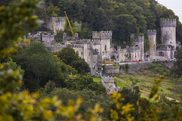 North Wales, UK - September 4th 2020: A view of Gwrych Castle located near Abergele in North Wales, UK.