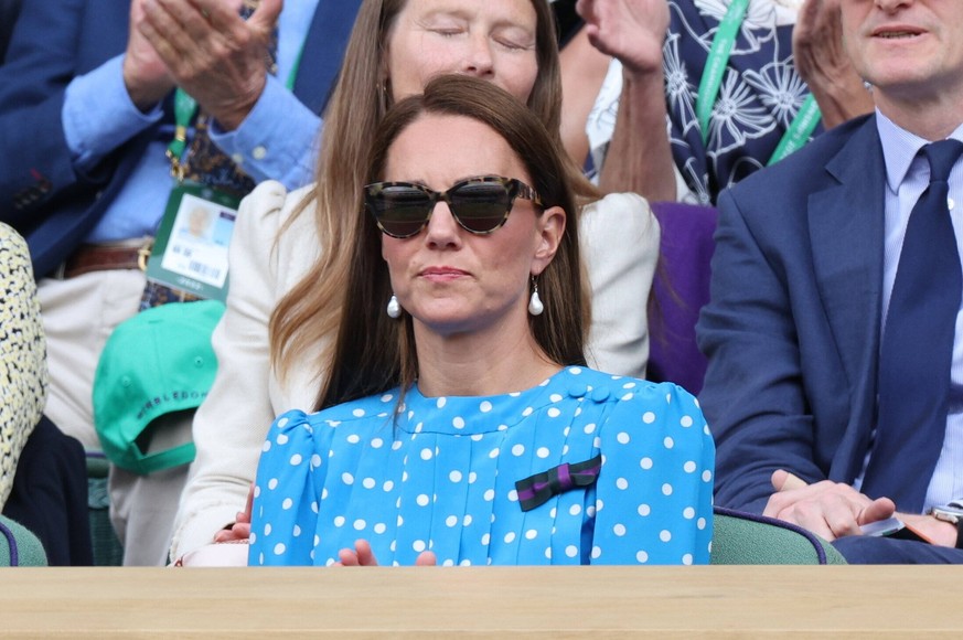 . 05/07/2022. London, United Kingdom. Prince William and Kate Middleton, the Duke and Duchess of Cambridge , on day nine of the Wimbledon Tennis Championships in London . PUBLICATIONxINxGERxSUIxAUTxHU ...