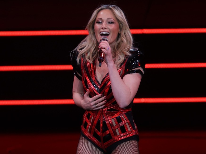 HAMBURG, GERMANY - APRIL 11: Helene Fischer performs live onstage during her tour opening concert at Barclays Arena on April 11, 2023 in Hamburg, Germany. (Photo by Joern Pollex/Getty Images)