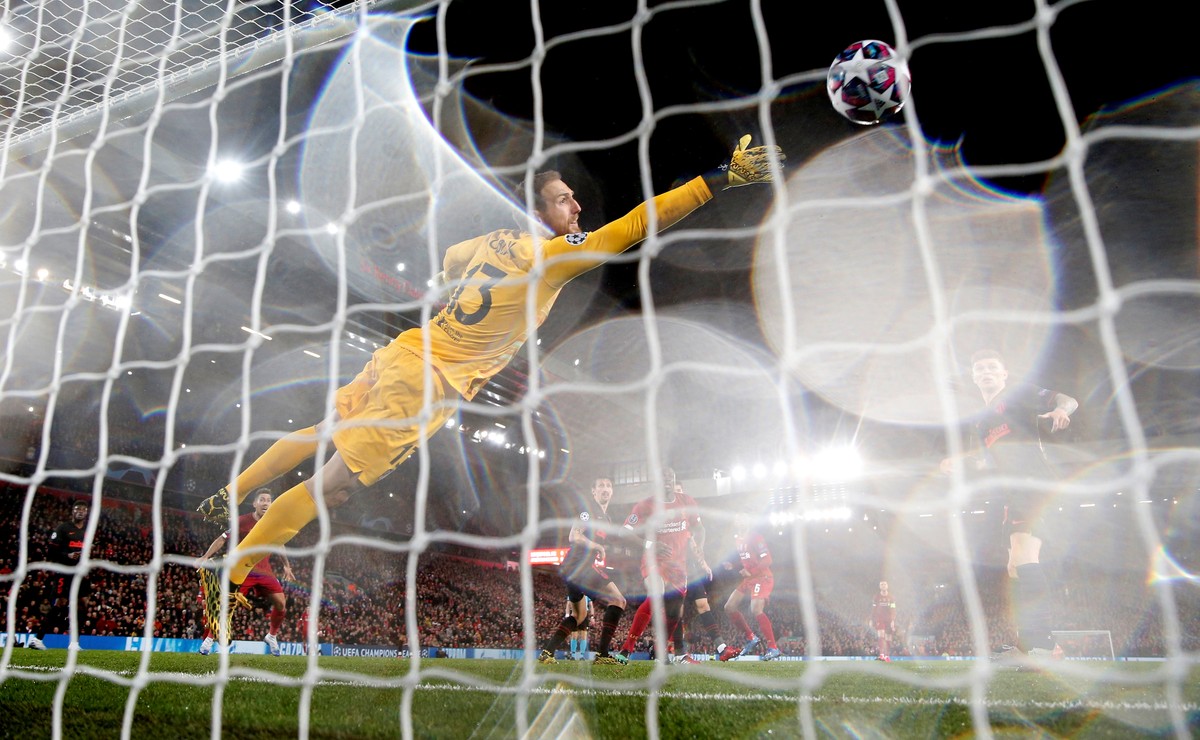 Soccer Football - Champions League - Round of 16 Second Leg - Liverpool v Atletico Madrid - Anfield, Liverpool, Britain - March 11, 2020 Liverpool's Georginio Wijnaldum scores their first goal pa ...