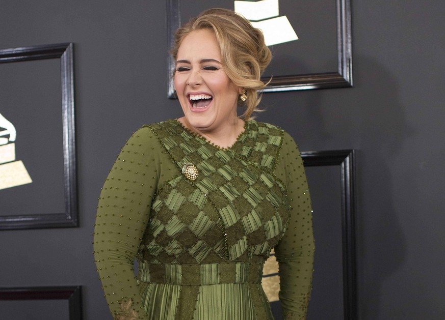 February 12, 2017 - Los Angeles, California, U.S. - Singer ADELE arrives to the red carpet for the 59th Grammy s awards at the staples center in Los Angeles, California on Sunday 12 February 2017..ARM ...