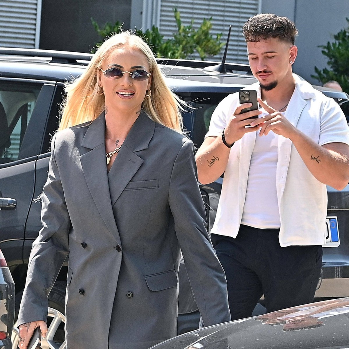 Sport Bilder des Tages Fußball, Frauen, Neuzugang Alisha Lehmann Ankunft bei Juventus Turin July 5, 2024, Turin: Swiss soccer player Alisha Lehmann arrives at the J Medical in Turin, Italy, 05July 202 ...