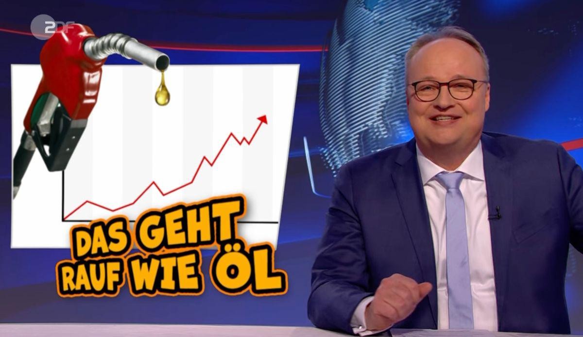 Oliver Welke spricht über die erhöhten Spritpreise.