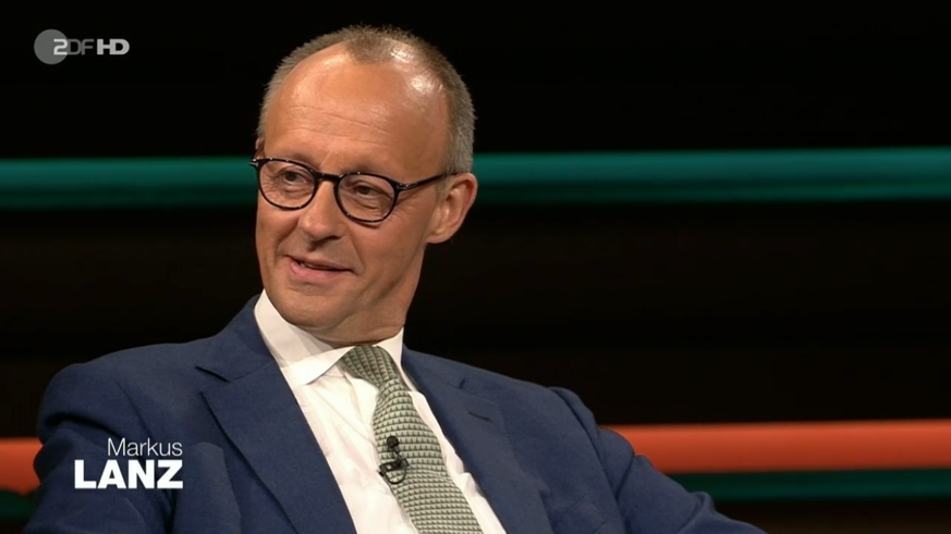 CDU-Vorsitzender Friedrich Merz ist bestens gelaunt bei Markus Lanz.