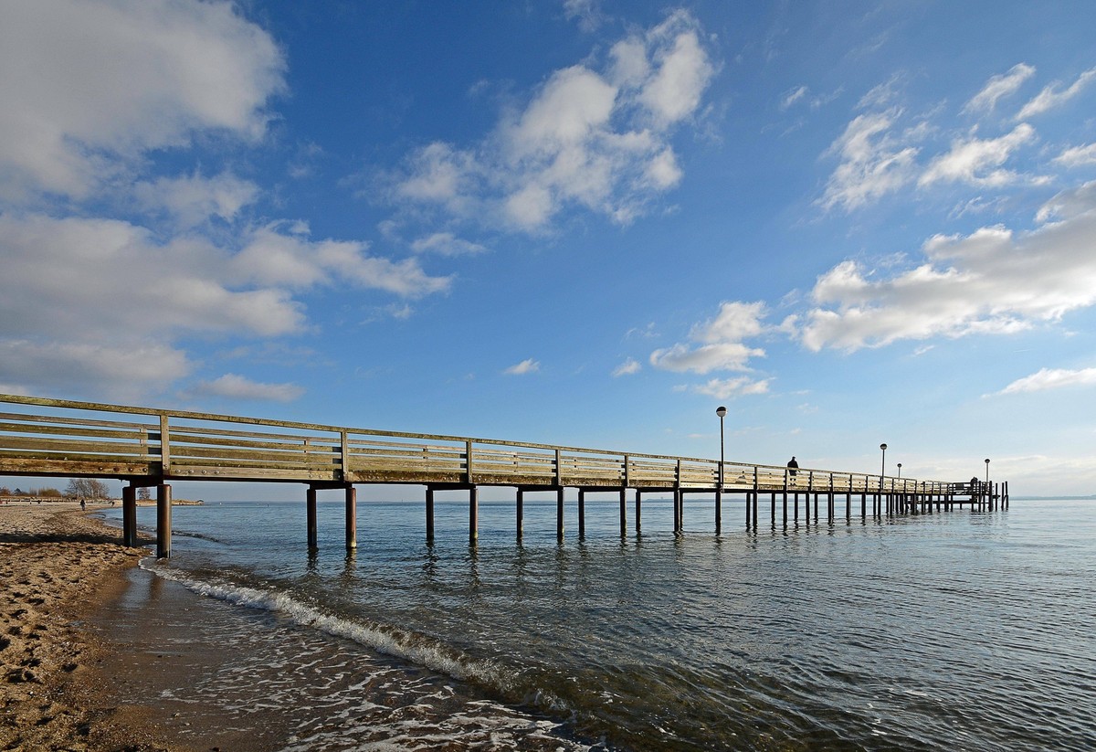 Seebrücke, Pelzerhaken, Neustadt, Schleswig-Holstein, Deutschland, Europa *** Pier, Pelzerhaken, Neustadt, Schleswig Holstein, Germany, Europe Copyright: imageBROKER/IngeborgxKnol ibxikn08182408.jpg B ...