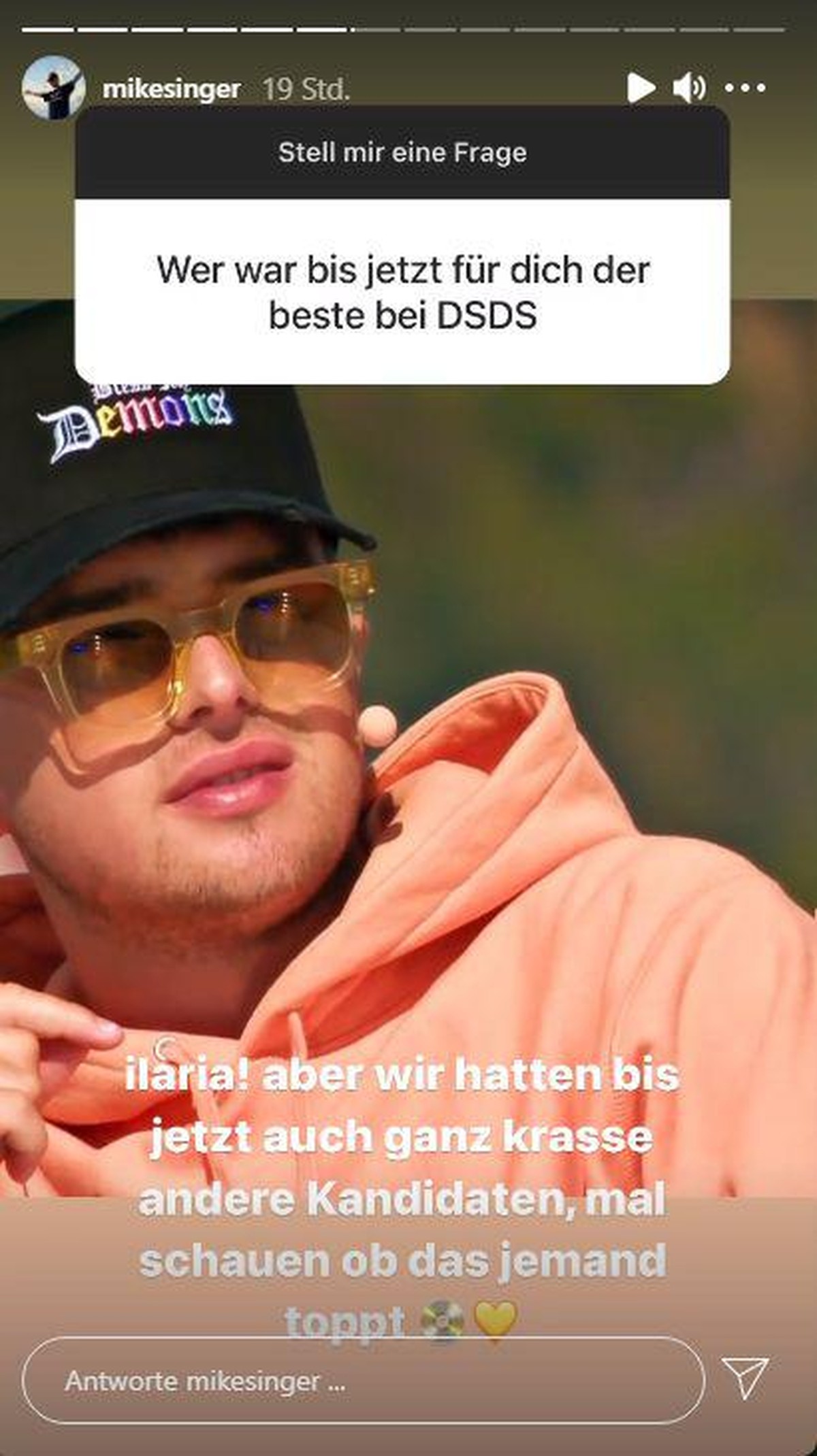 Eine &quot;DSDS&quot;-Kandidatin hat bei Mike Singer schon mächtig Eindruck hinterlassen.