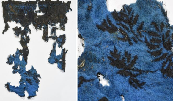 Am Fundort der Leiche fand die Spurensicherung Reste einer blau-schwarzen Kunstfaserdecke.