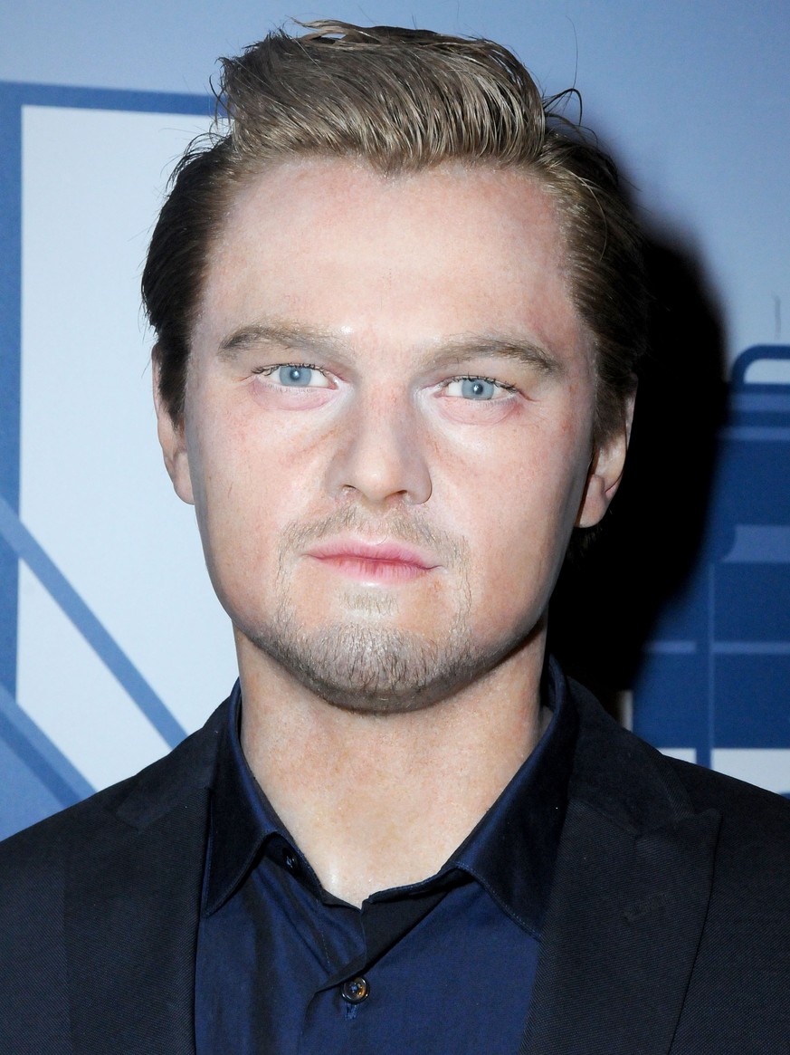 HOLLYWOOD, CA - SEPTEMBER 20: Leonardo DiCaprio Wax Figure at the Friend Movement's 2014 Stardust Soiree at Madame Tussauds on September 20, 2014 in Hollywood, California. (Photo by Barry King/WireIma ...