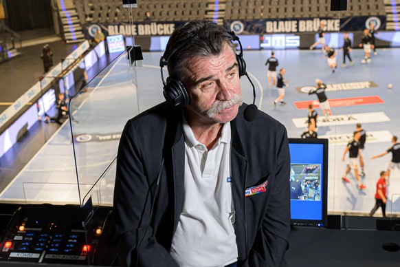 Heiner Brand als Sky-Handballexperte.