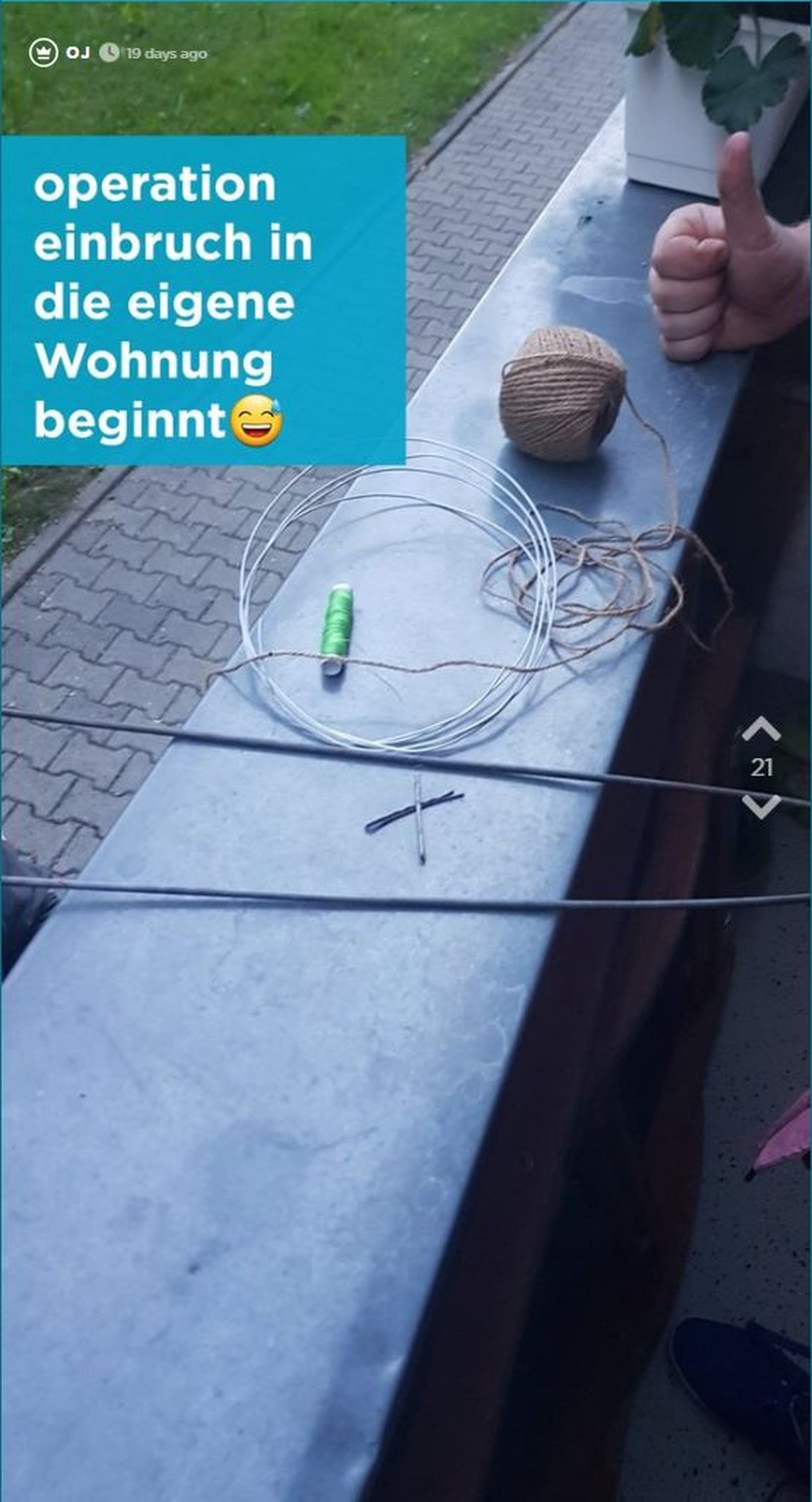 jodel.com Katze Balkon Raucher