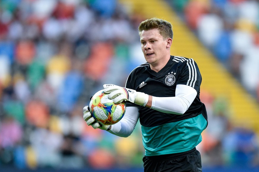 June 17, 2019 - Udine, ITA, Italy - Alexander Nubel of Germany during the 2019 UEFA EURO, EM, Europameisterschaft,Fussball U-21 Championship match between Germany U-21 and Denmark U-21 at Friuli Stadi ...