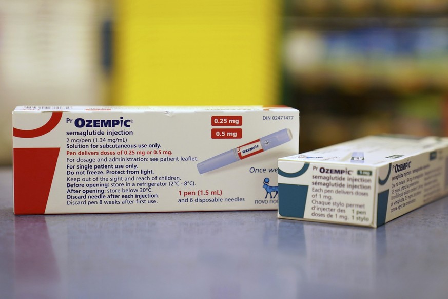 FILE - Diabetes drug Ozempic is shown at a pharmacy in Toronto on April 19, 2023. Drug shortages are growing in the United States, and experts see no clear path to resolving them. The FDA has tracked  ...