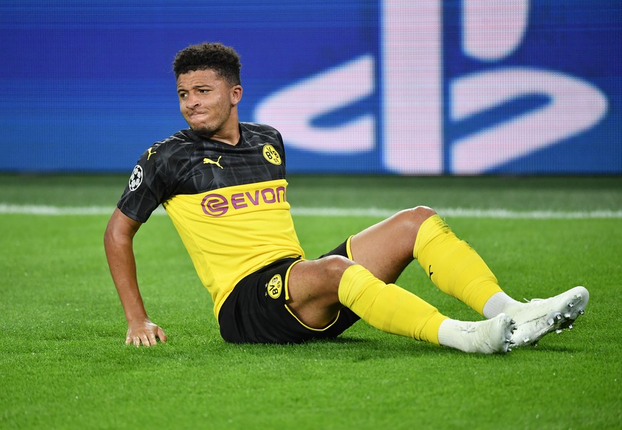 17.09.2019, Fussball, UEFA Champions League 2019/20, Vorrunde, 1. Spieltag, Borussia Dortmund - FC Barcelona, Barca 0:0, Jadon Sancho Borussia Dortmund 17 09 2019, Football, UEFA Champions League 2019 ...