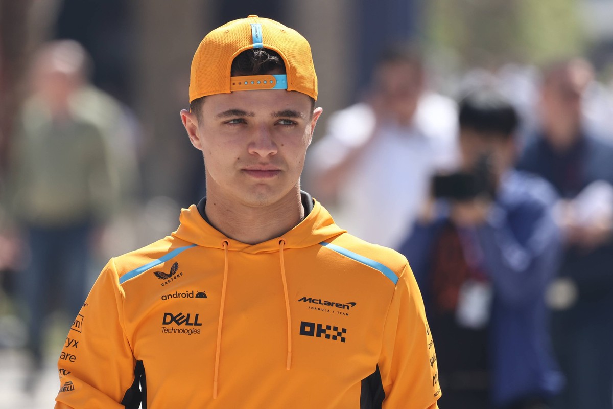 F1 Bahrain Grand Prix Practice Lando Norris of McLaren before the practice ahead of the Formula 1 Bahrain Grand Prix at Bahrain International Circuit in Sakhir, Bahrain on March 3, 2023. Sakhir Bahrai ...