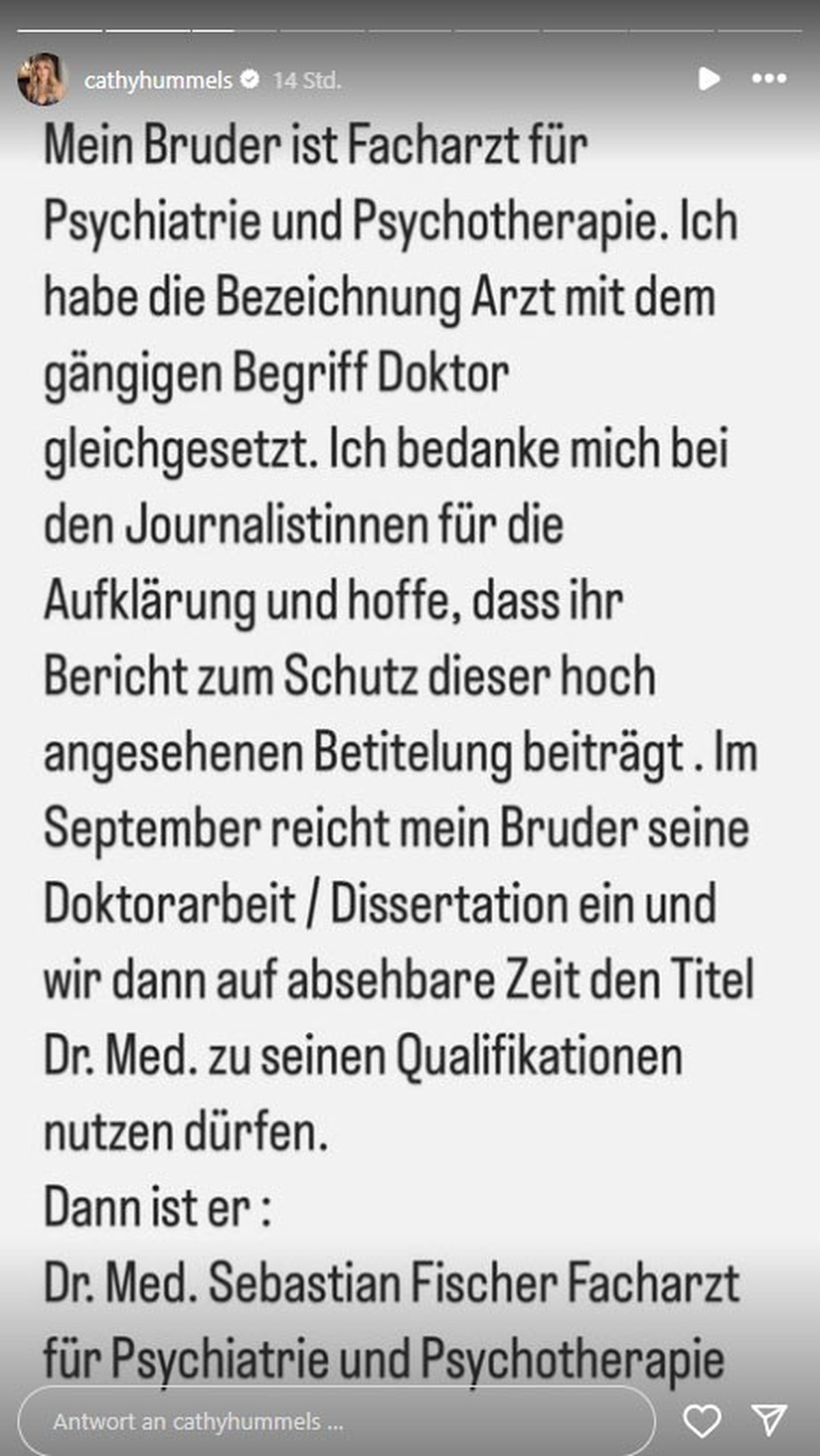Cathy Hummels äußert sich zur Qualifikation ihres Bruders.