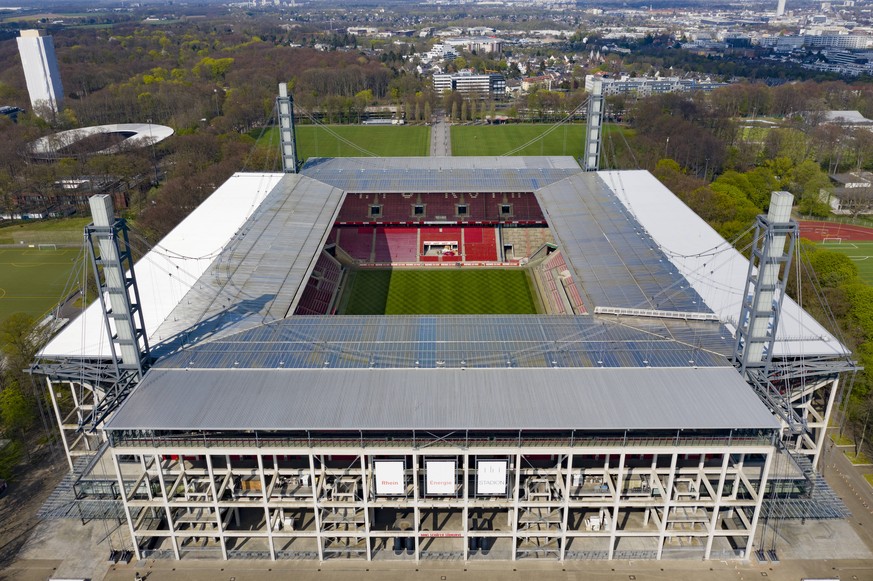 Das Rhein-Energie-Stadion in Köln. Wird in den Arenen der Bundesliga wirklich wieder ab dem 9. Mai Fußball gespielt? Viele würden sich freuen, andere zweifeln daran.