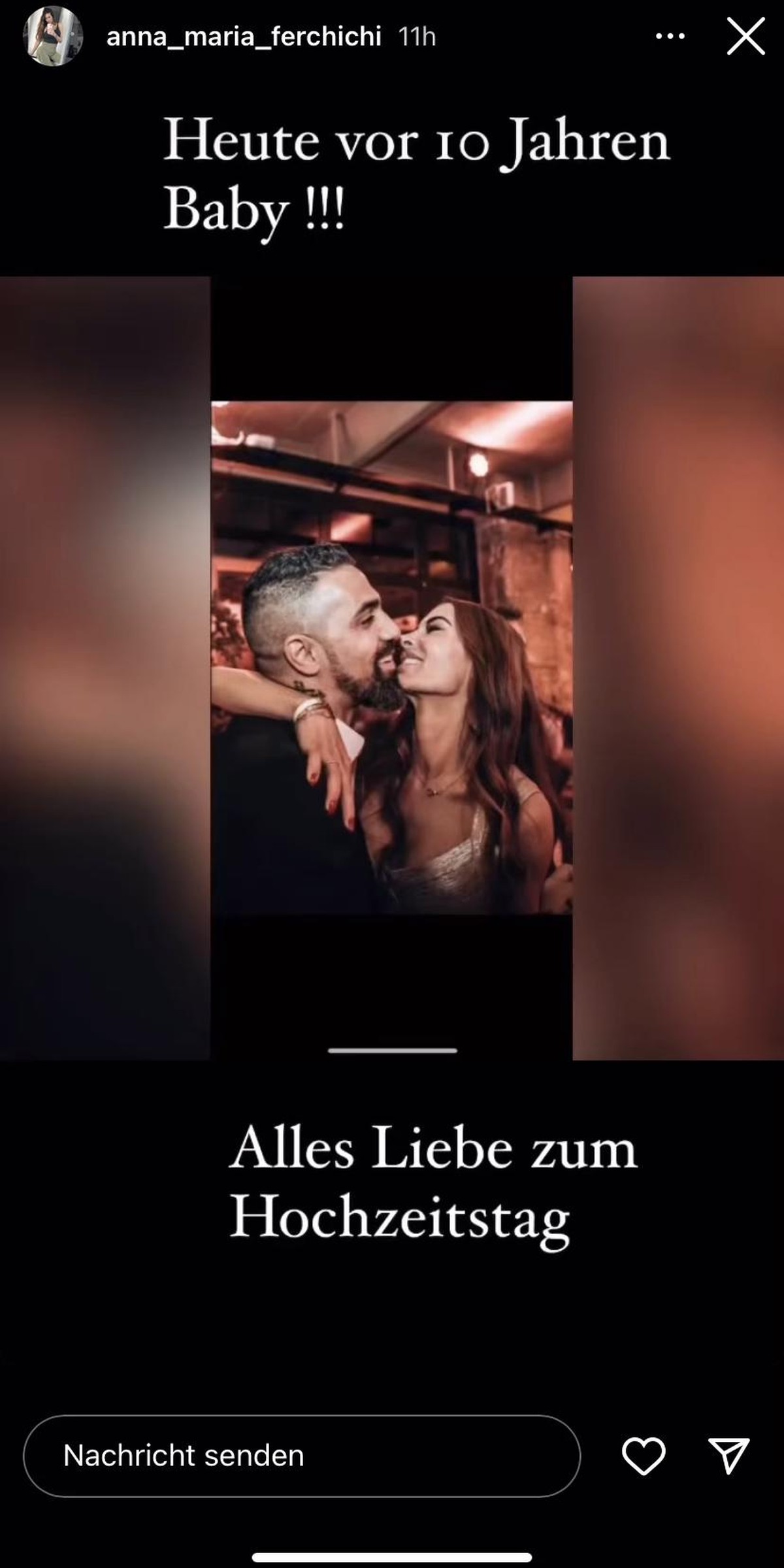 Hier wünschte Anna-Maria Bushido "alles Liebe zum Hochzeitstag".