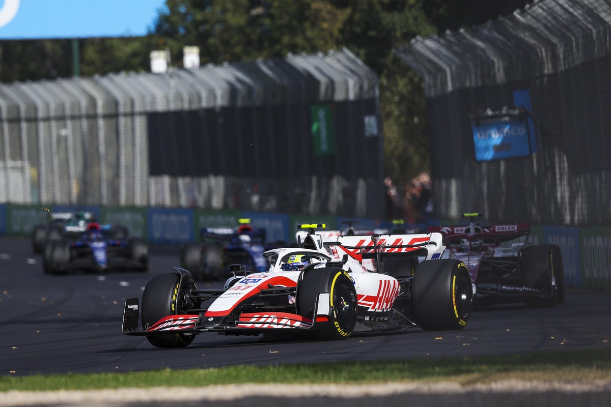 47 SCHUMACHER Mick (ger), Haas F1 Team VF-22 Ferrari, action during the Formula 1 Heineken Australian Grand Prix 2022, 3rd round of the 2022 FIA Formula One World Championship, on the Albert Park Circ ...