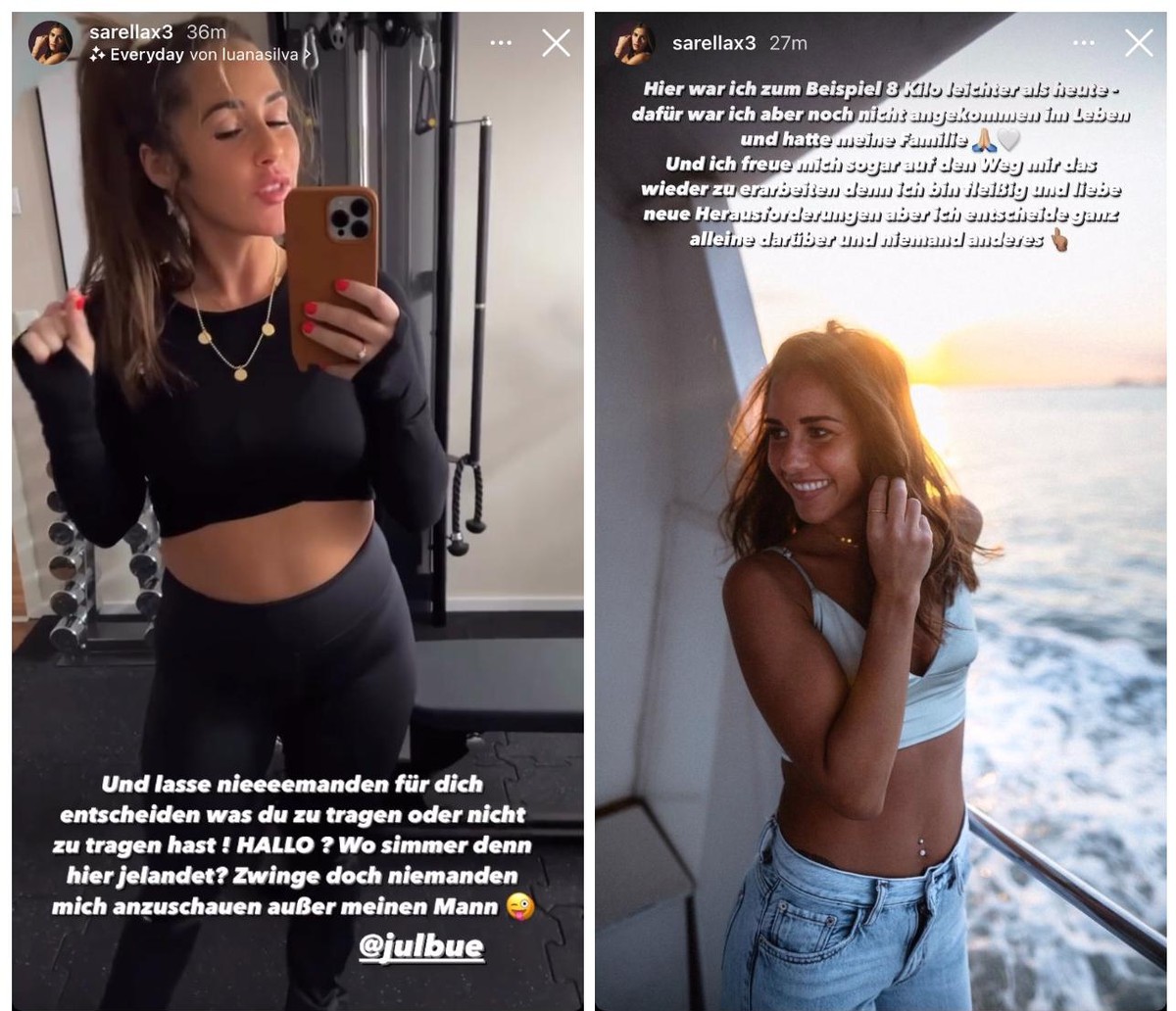 Sarah zeigt auch eine ältere Aufnahme von sich.