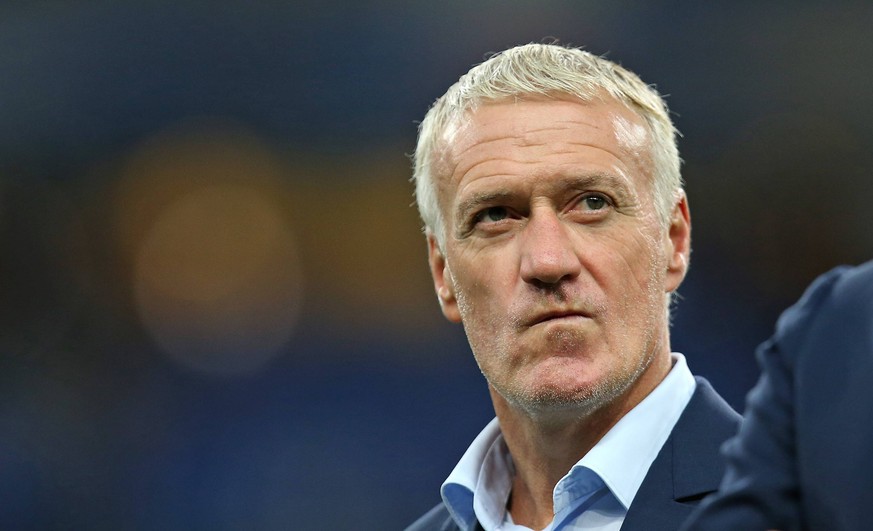 16.10.2018, Fussball, UEFA Nations League, Gruppe 1, Spieltag 4, Frankreich - Deutschland im Stade de France Paris. Trainer Didier Deschamps (Frankreich) ***DFL and DFB regulations prohibit any use of ...