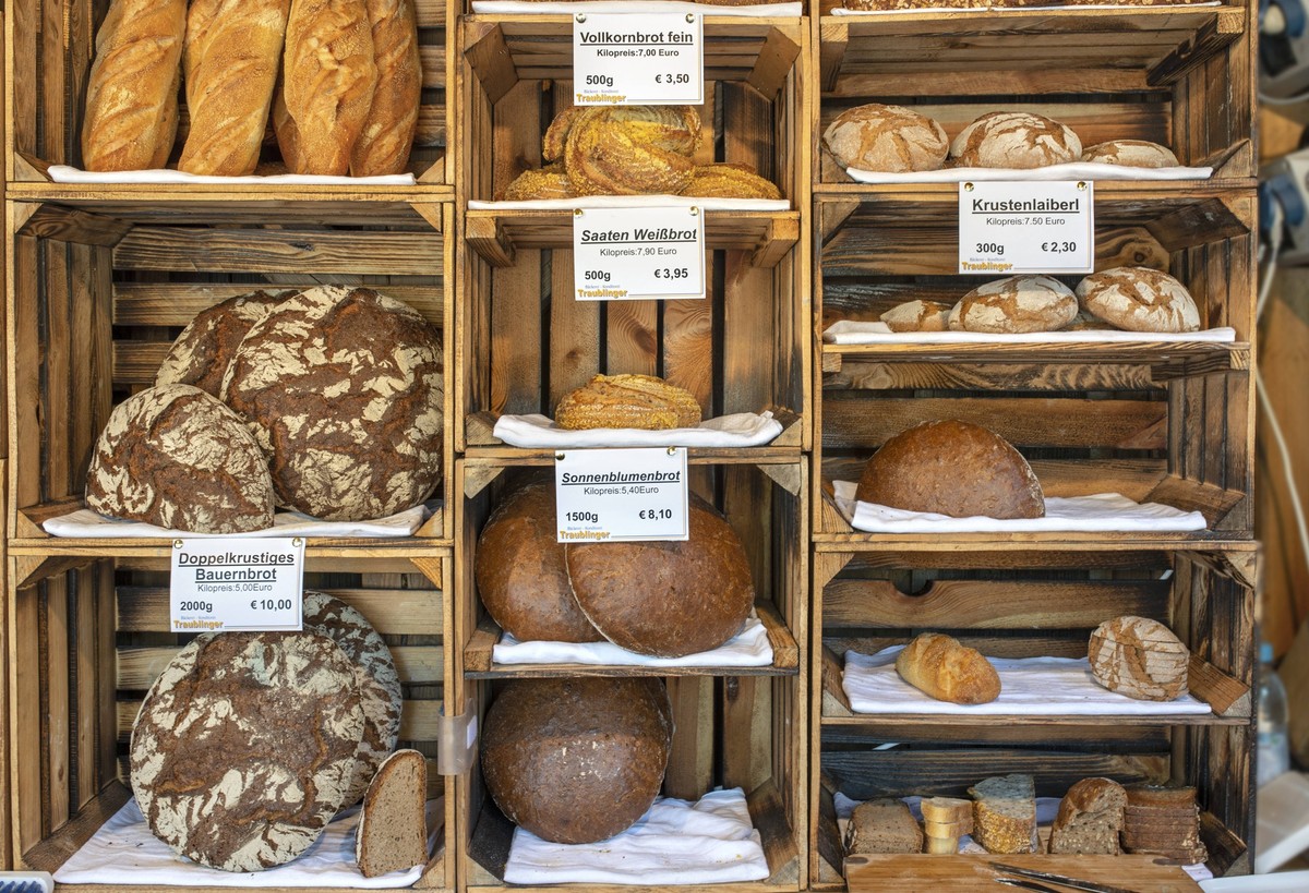 verschiedene Brotsorten, Angebot einer B