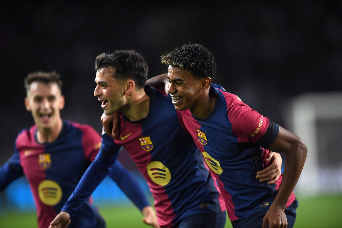 FC Barcelona, Barca v SEVILLA FC. OLIMPIC STADIUM LLUIS COMPANYS. MONTJUIC,BARCELONA. OCTOBER 20,2024 FC BARCELONA vs SEVILLA FC. October 20,2024 Pedri 8 of FC Barcelona celebrates scoring his team s  ...
