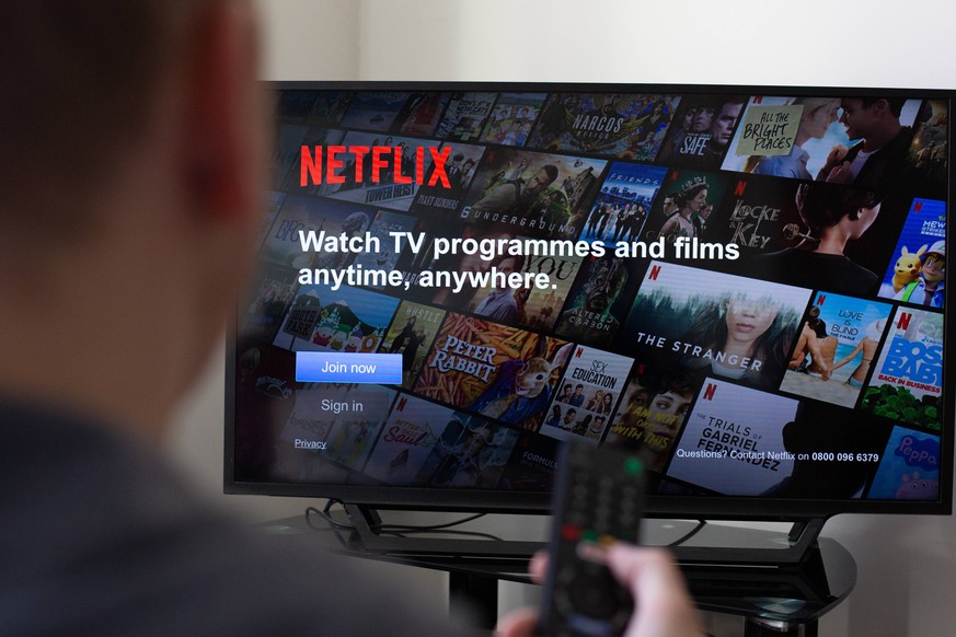 Home Entertainment Stock A person loads Netflix on their TV as people in the UK are being urged to socially distance in response to the Coronavirus outbreak. Photo credit should read: Katie Collins/EM ...