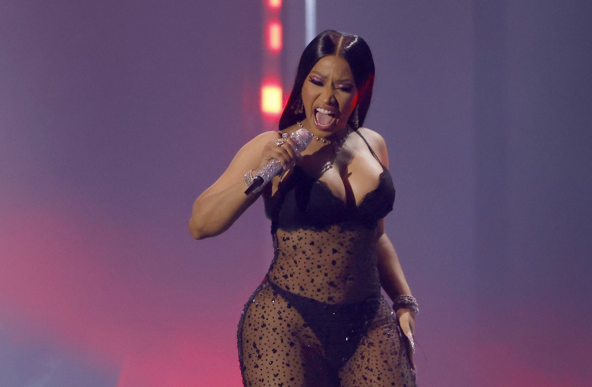 Nicki Minaj performs during the 2023 MTV Video Music Awards VMA s at the Prudential Center in Newark, New Jersey, on Tuesday, September 12, 2023. PUBLICATIONxINxGERxSUIxAUTxHUNxONLY NYP20230912217 JOH ...