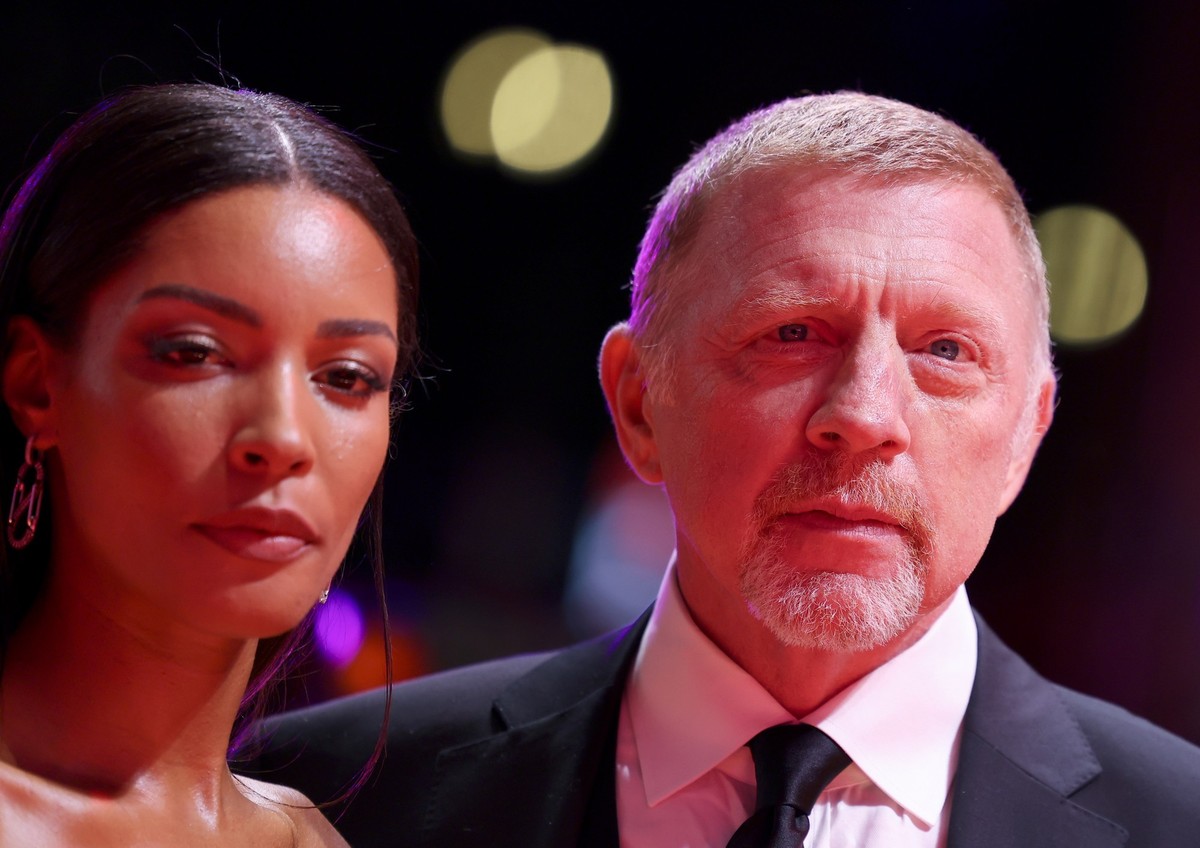19.02.2023, Berlin: Boris Becker und Lillian de Cavallo kommen zum Photocall des Films "Disco Boy". Die 73. Internationalen Filmfestspiele laufen bis zum 26. Februar 2023. Foto: Gerald Matzk ...