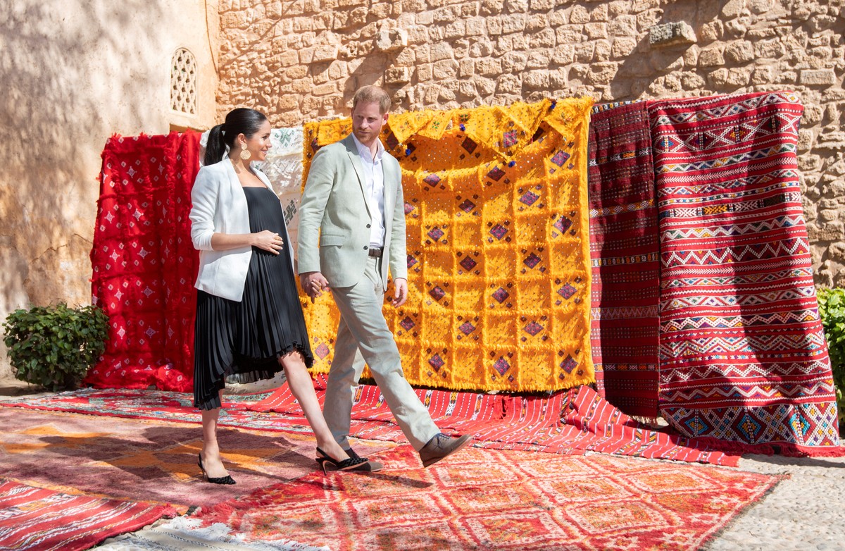 FILE PHOTO: Britain&#039;s Meghan, Duchess of Sussex and Prince Harry the Duke of Sussex visit the Andalusian Gardens in Rabat, Morocco February 25, 2019. Facundo Arrizabalaga/Pool via REUTERS/File Ph ...