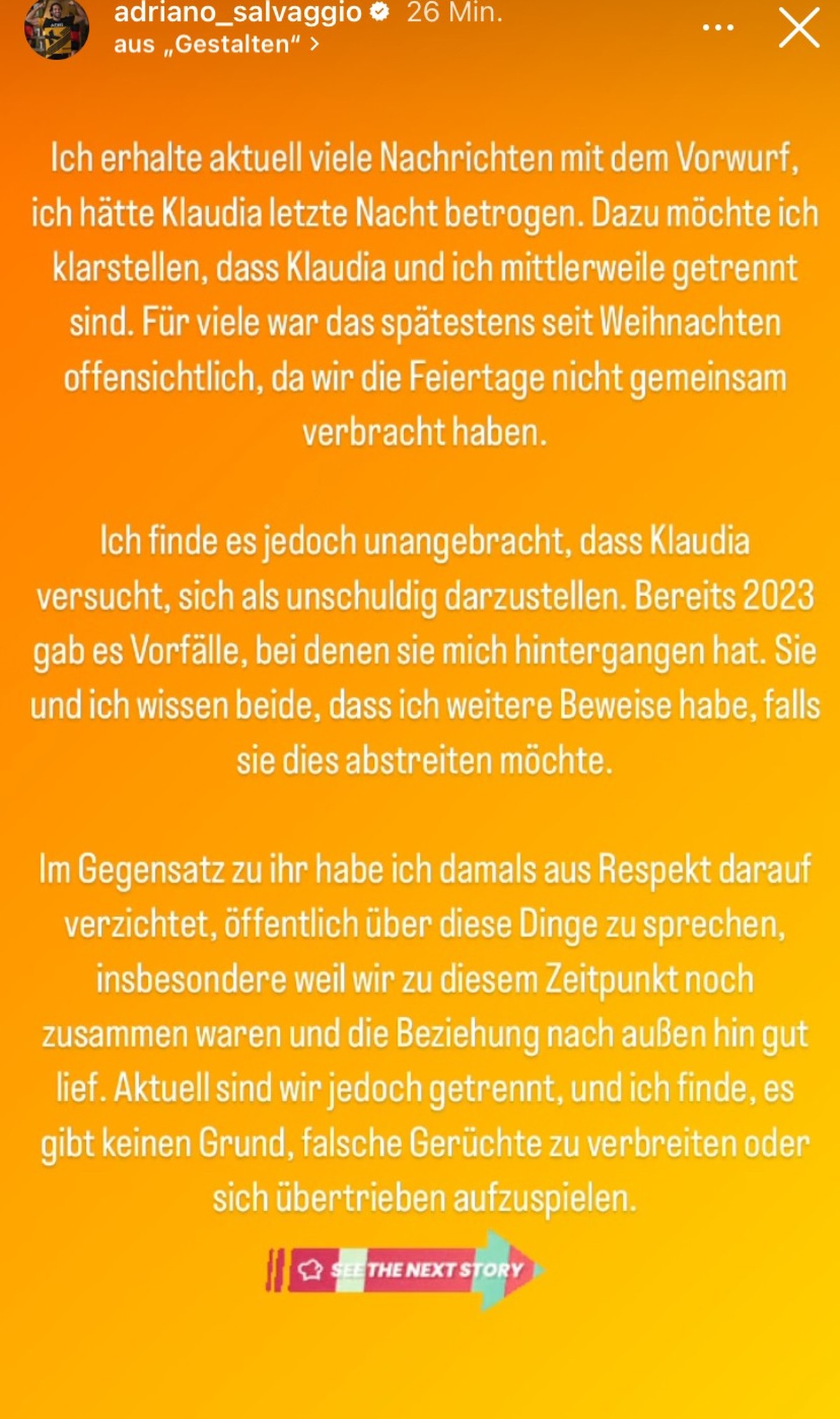 So reagiert Adriano Salvaggio auf die Vorwürfe.