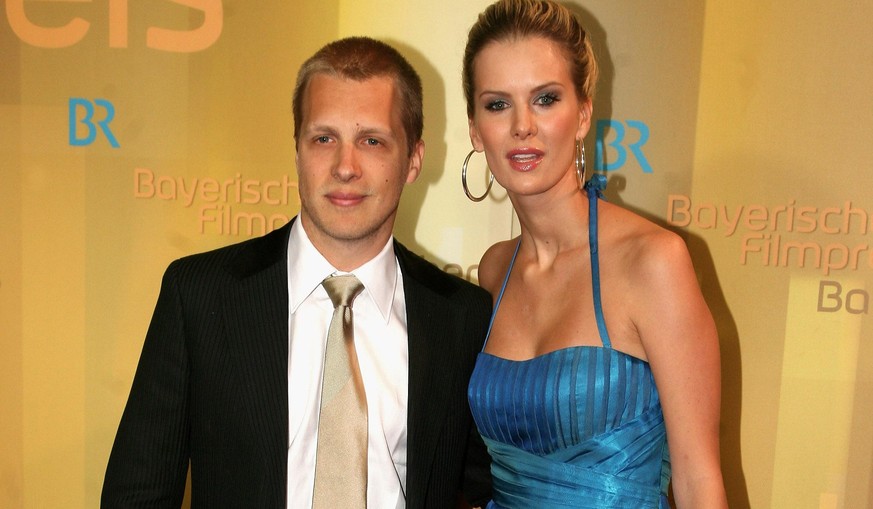 MUNICH, GERMANY - JANUARY 18: Oliver Pocher and his girlfriend Monica Ivancan attend the Bavarian Film Awards at the Prinzregententheater on January 18, 2008 in Munich, Germany. (Photo by Johannes Sim ...