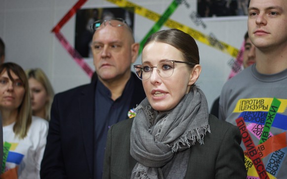 Zählkandidatin: die ehemalige Fernsehmoderatorin Xenija Sobtschak, Tochter eines alten Putin-Vertrauten.