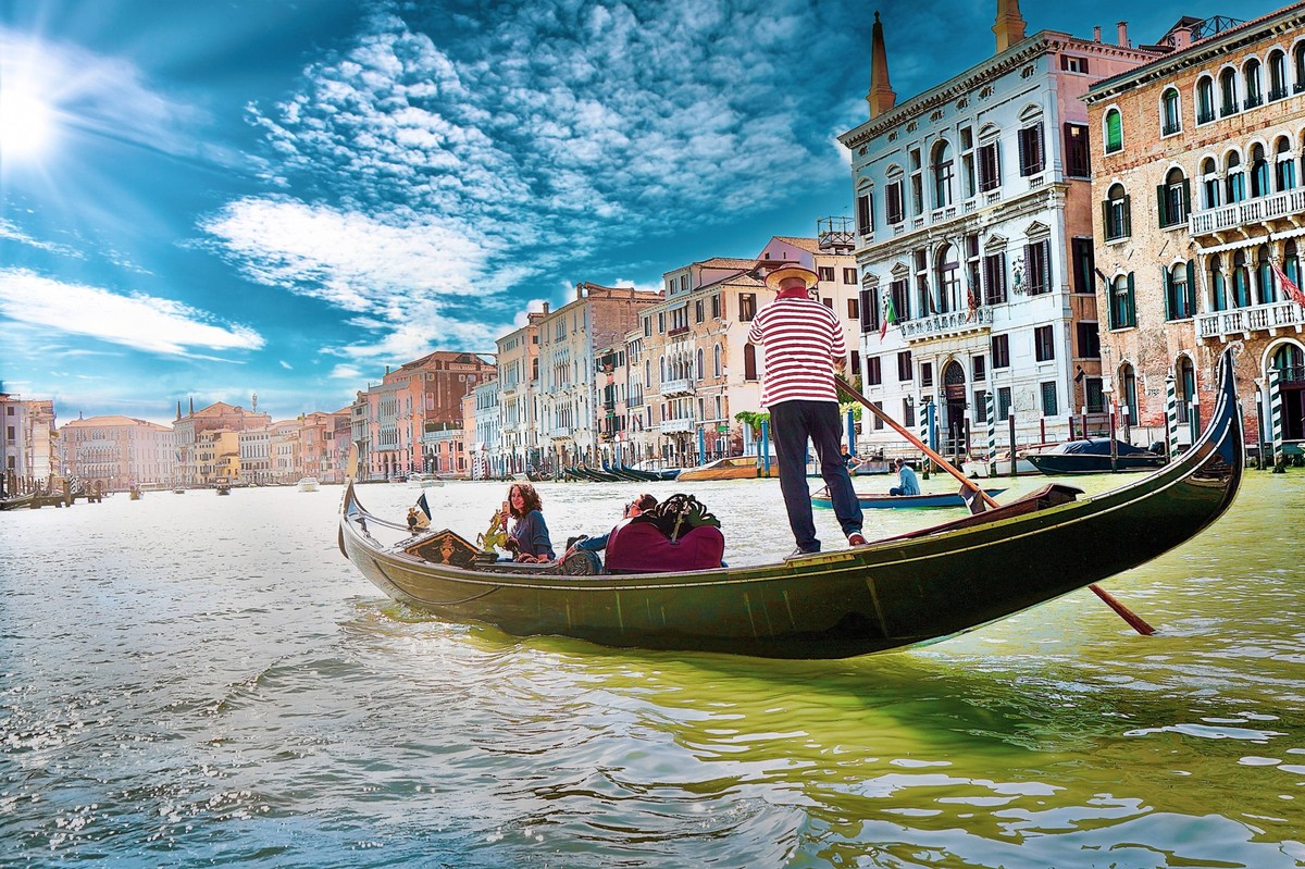 Venedig, Italien, Europa, Gondel, Tourismus, Kanal, Gondelfahrten, Sehensw