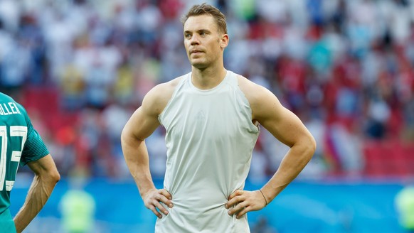 Kasan, Russland, 27.06.2018, FIFA Weltmeisterschaft, Gruppe F, Suedkorea - Deutschland, Torwart Manuel Neuer (GER) enttaeuscht ( DeFodi507 *** Kazan Russia 27 06 2018 FIFA World Cup Group F South Kore ...