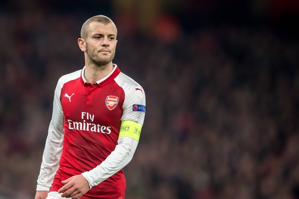 Jack Wilshere of Arsenal during the UEFA Europa League Round of 16 Leg 2 of 2 between Arsenal and AC Milan at the Emirates Stadium, London, England on 15 March 2018. PUBLICATIONxNOTxINxUK Copyright: x ...