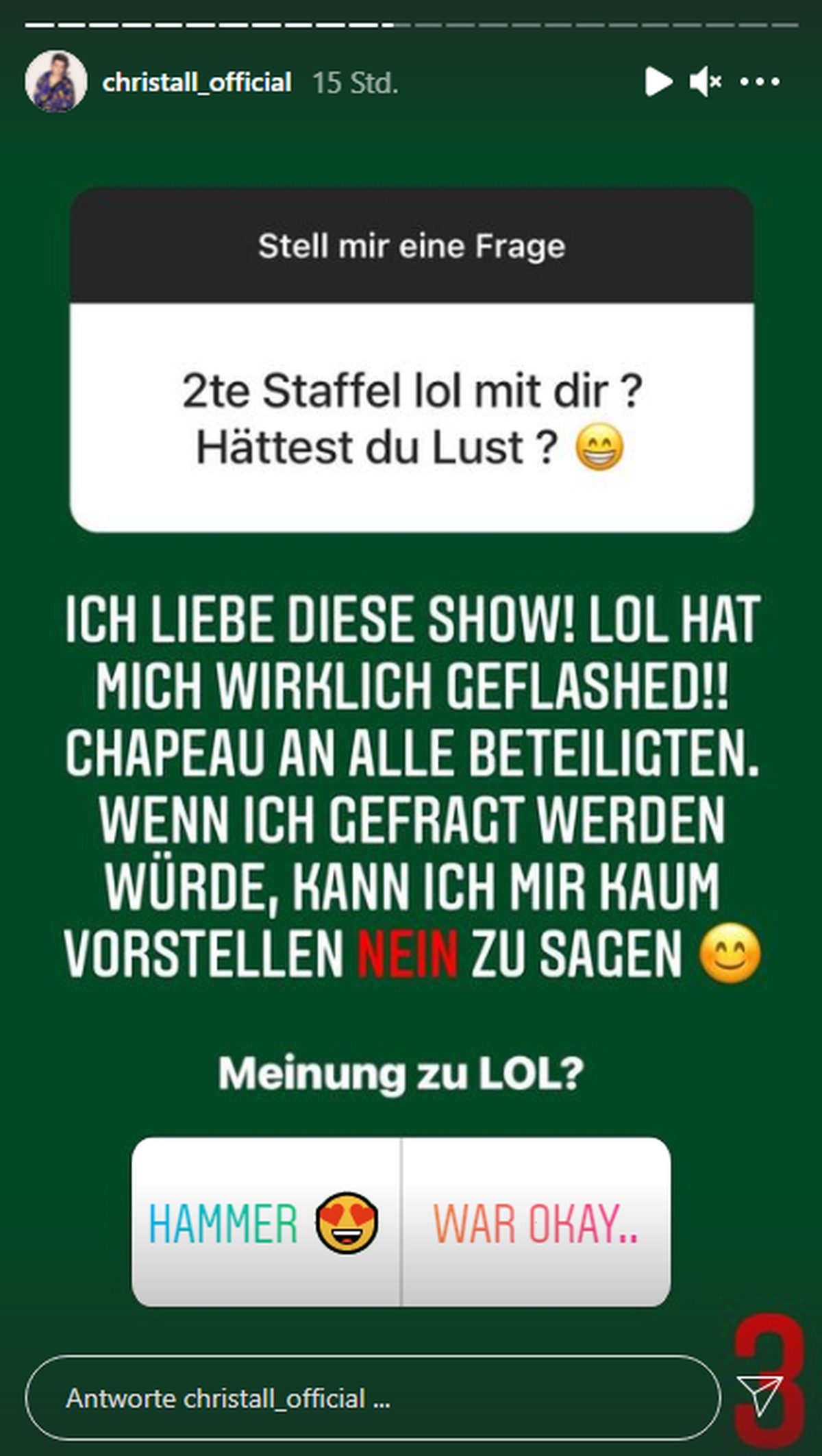 Chris Tall outet sich als großer Fan von "LOL: Last One Laughing".