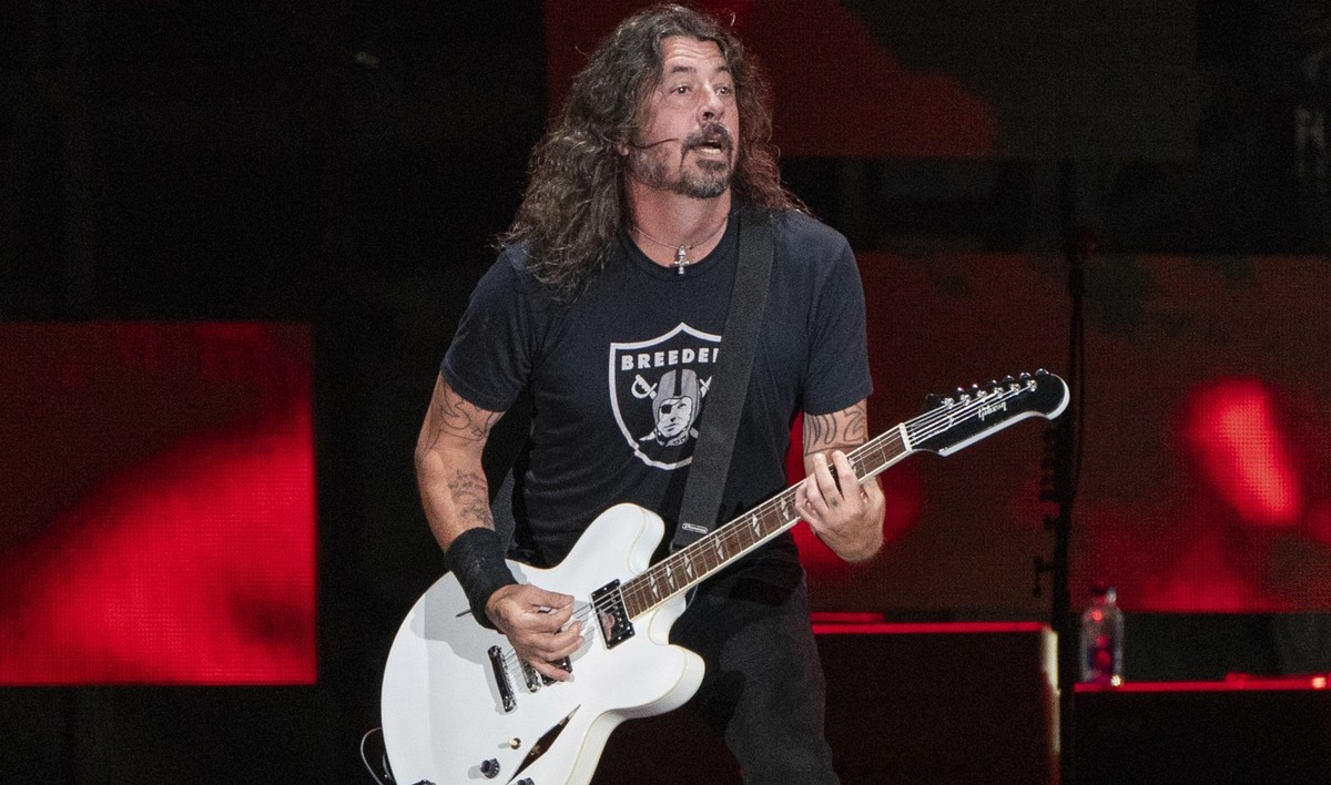 FILE - Dave Grohl of the Foo Fighters performs at Festival d&#039;été de Québec, July 8, 2023, at Plains of Abraham in Quebec City. (Photo by Amy Harris/Invision/AP, File)