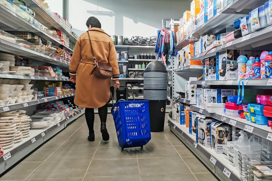 Action store in Krakow, Poland on January 18, 2023. (Photo by Beata Zawrzel/NurPhoto)