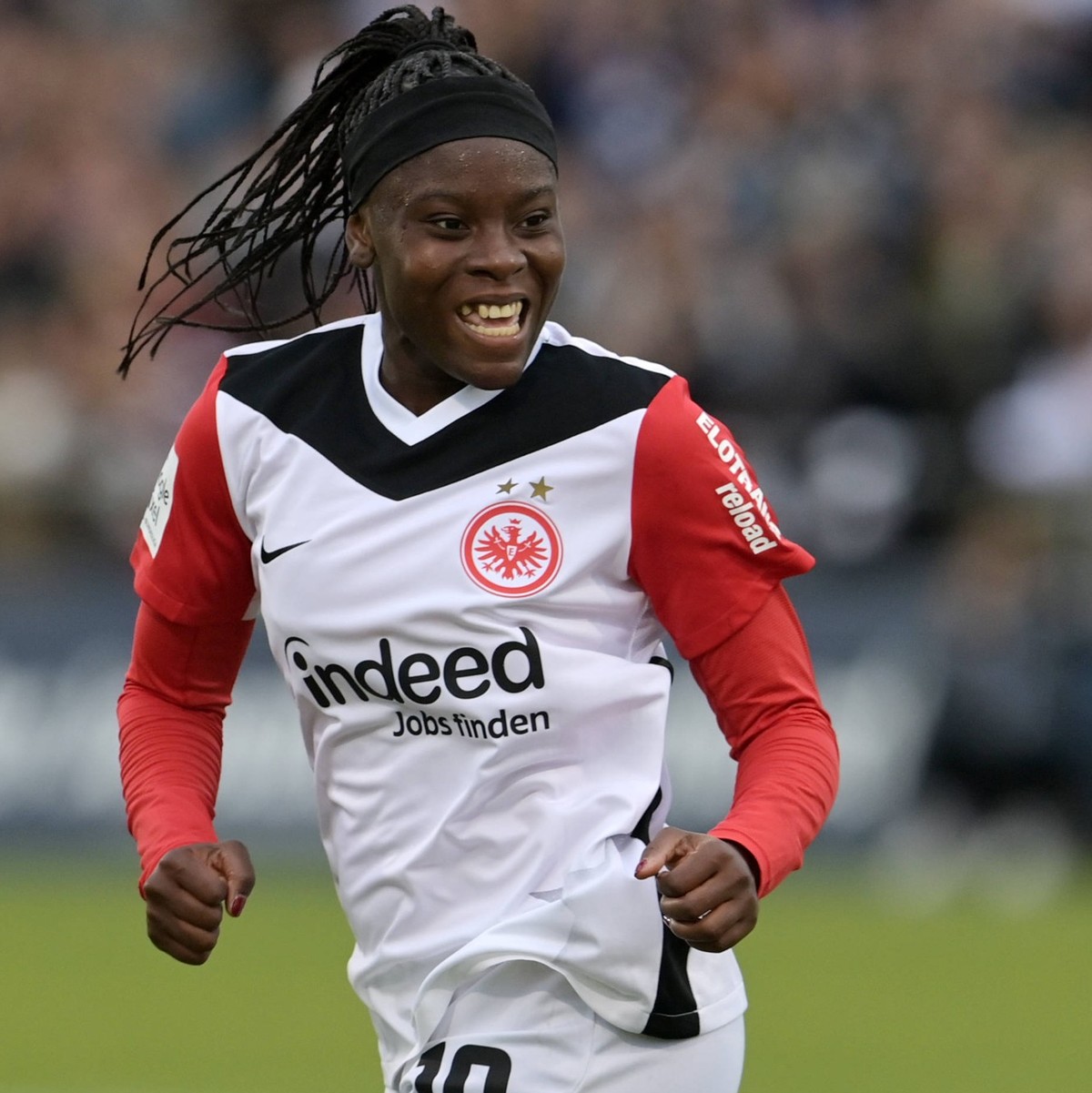 Nicole Anyomi. jubelt nach ihrem Tor zum 2:0 fotografiert beim Fu