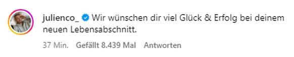 Juliencos Kommentar war eigentlich unverfänglich.